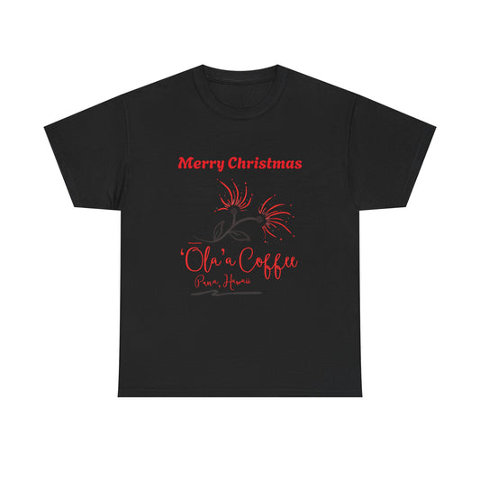 Christmas Coffee Tee - "Ola n' Coffee" Merry Christmas Holiday T-Shirt