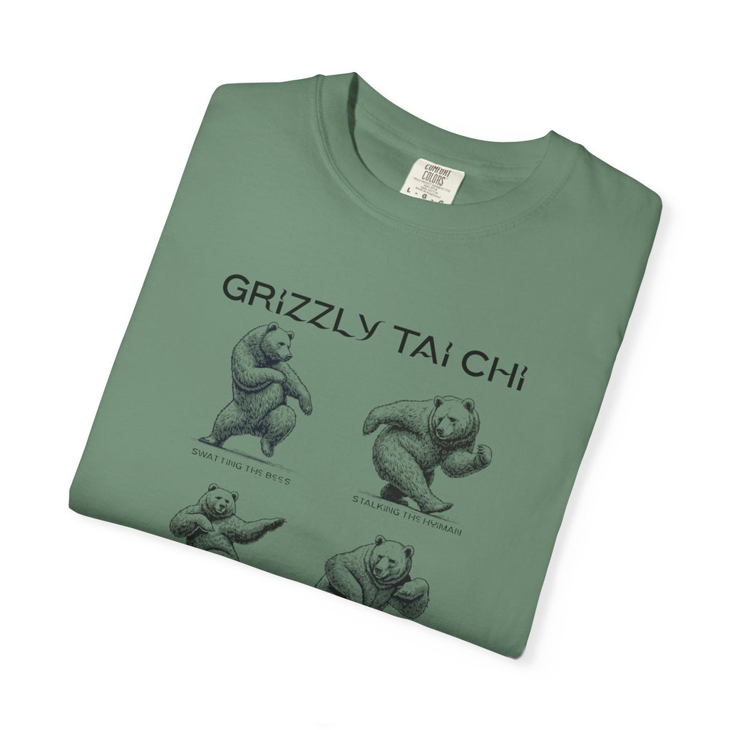 Grizzly Tai Chi Bear T-Shirt — "Nature's Masters" Graphic Tee