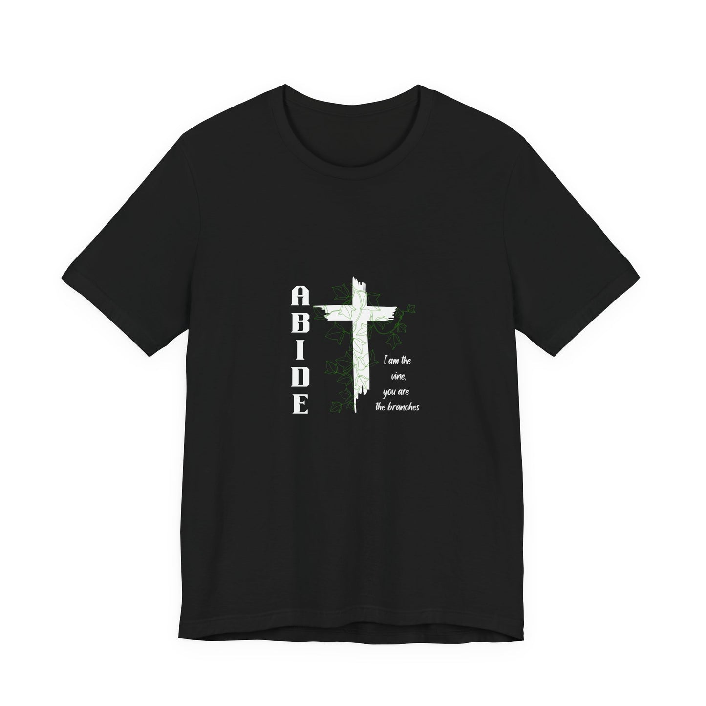 Abide Cross Tee — Christian Faith Graphic T-Shirt