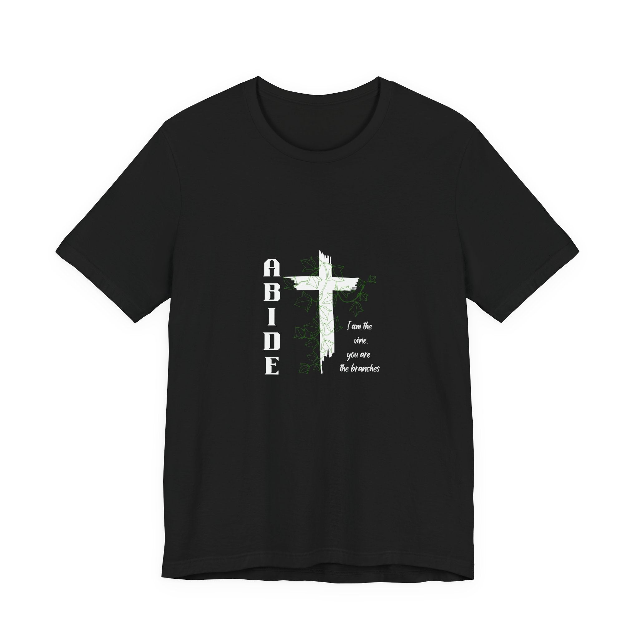 Abide Cross Tee — Christian Faith Graphic T-Shirt