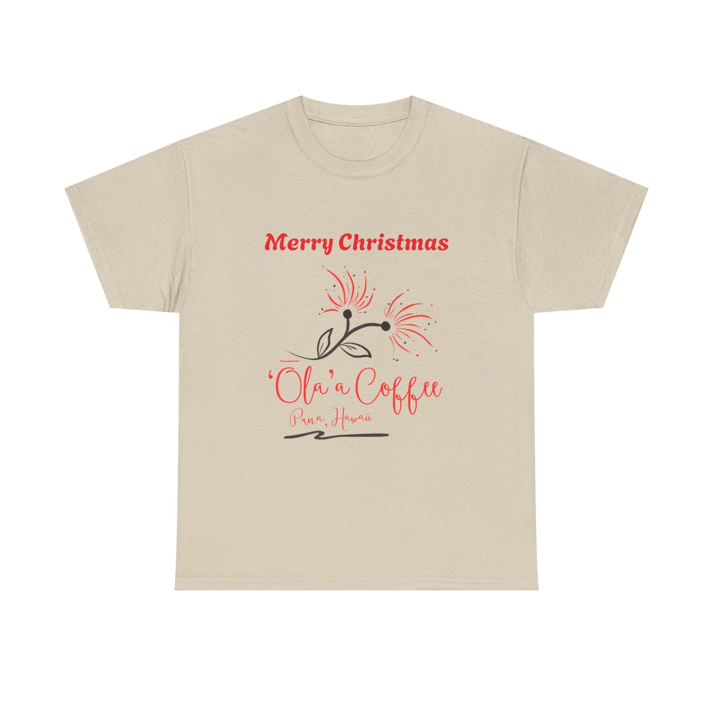 Christmas Coffee Tee - "Ola n' Coffee" Merry Christmas Holiday T-Shirt
