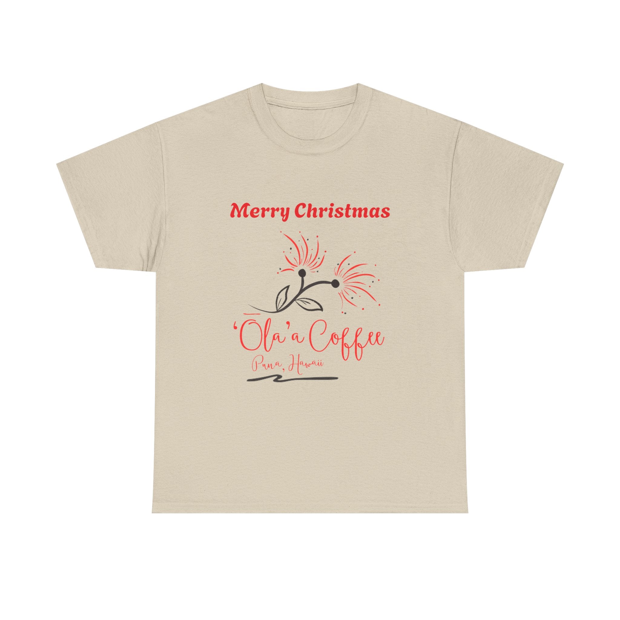 Christmas Coffee Tee - "Ola n' Coffee" Merry Christmas Holiday T-Shirt