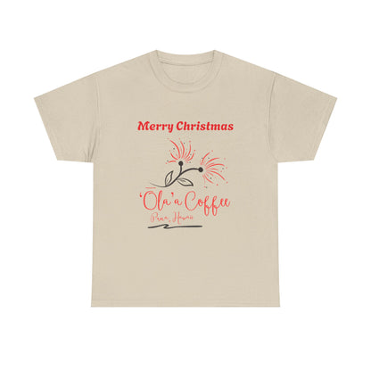Christmas Coffee Tee - "Ola n' Coffee" Merry Christmas Holiday T-Shirt