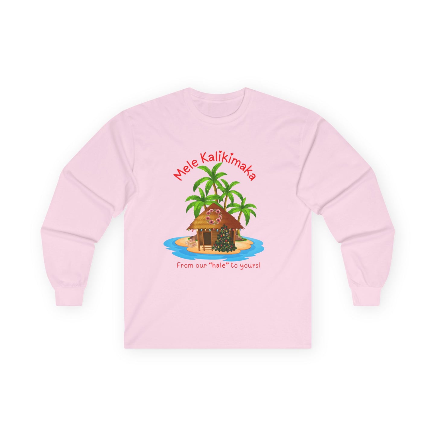 Mele Kalikimaka Tropical Holiday Long Sleeve Tee