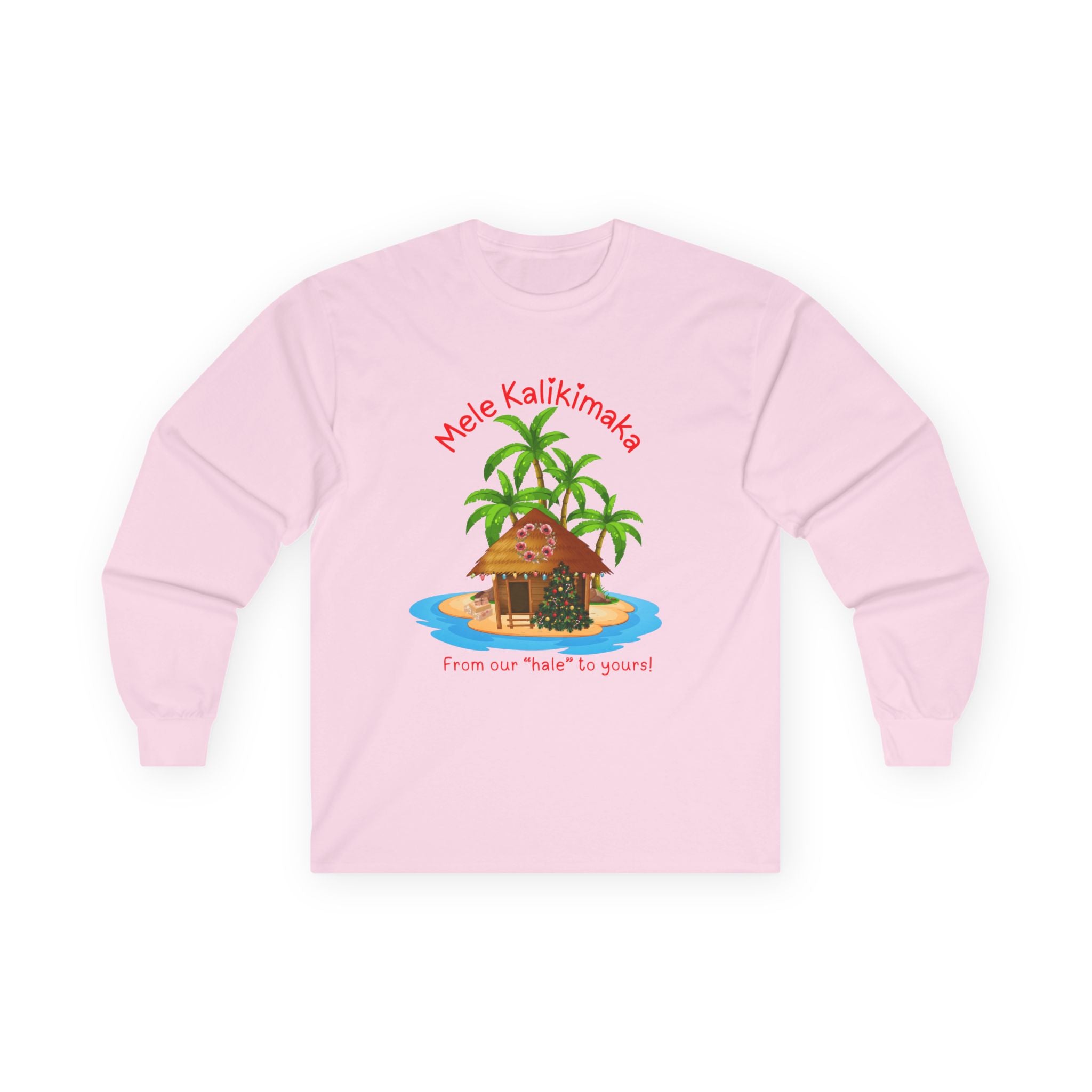Mele Kalikimaka Tropical Holiday Long Sleeve Tee