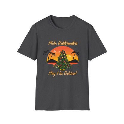 Mele Kalikimaka Christmas T-Shirt — Tropical Sunset Holiday Tee
