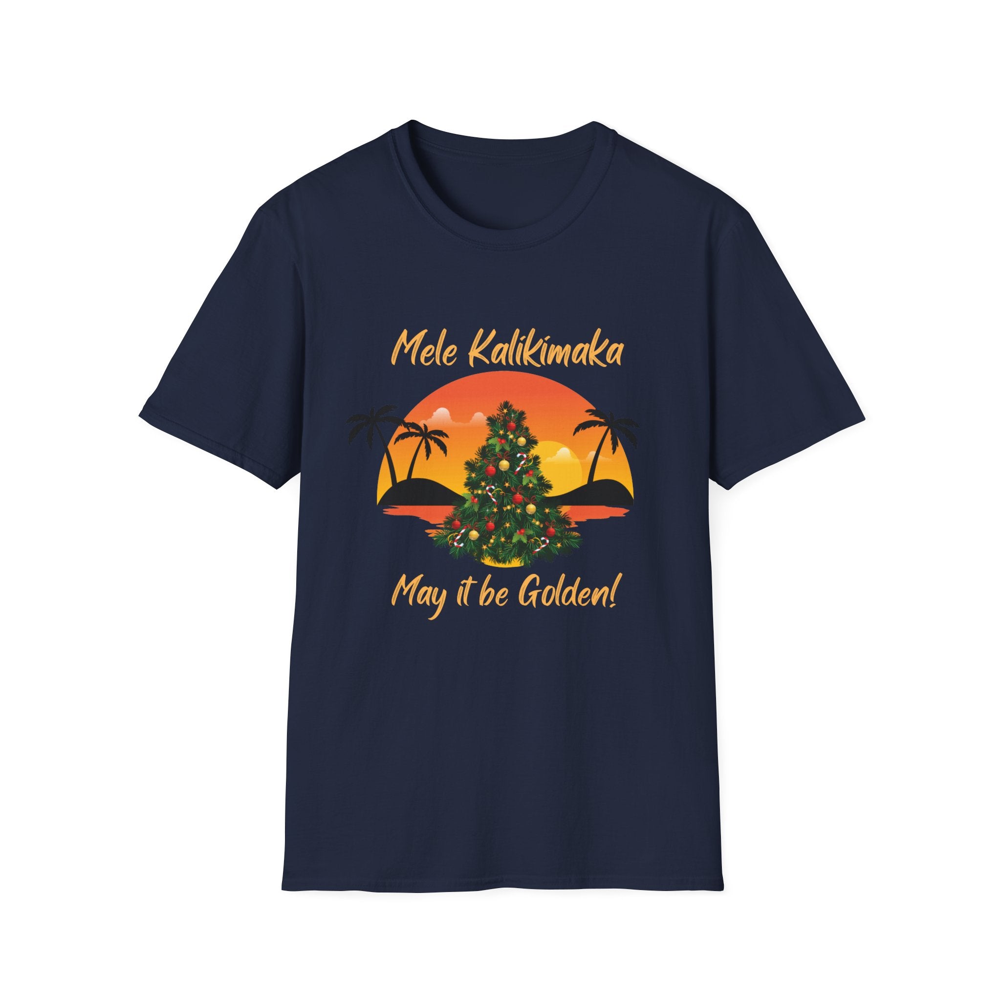 Mele Kalikimaka Christmas T-Shirt — Tropical Sunset Holiday Tee