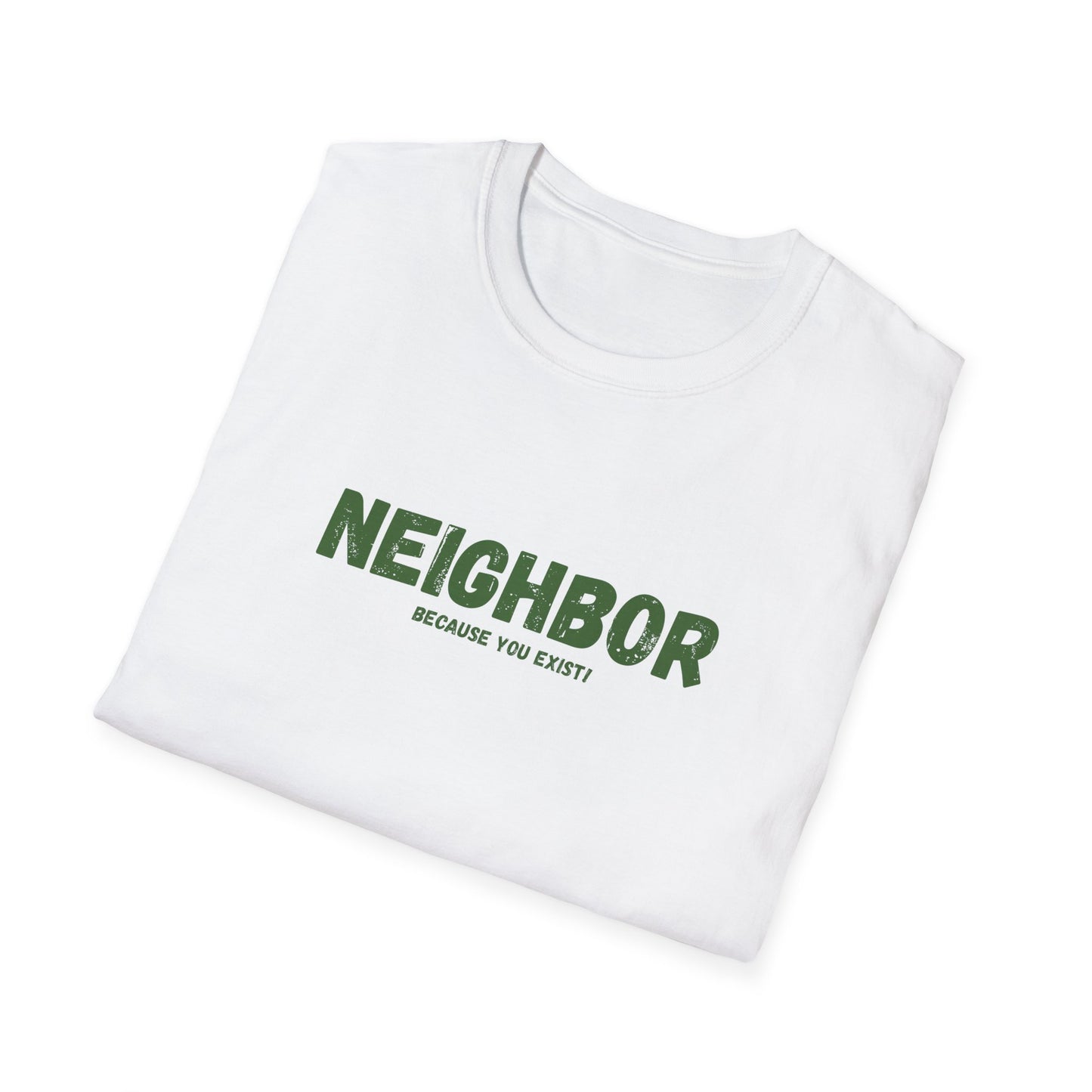 Neighbor Graphic T-Shirt — "Neighbor" Green Vintage Text Tee