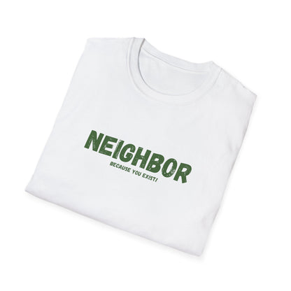Neighbor Graphic T-Shirt — "Neighbor" Green Vintage Text Tee