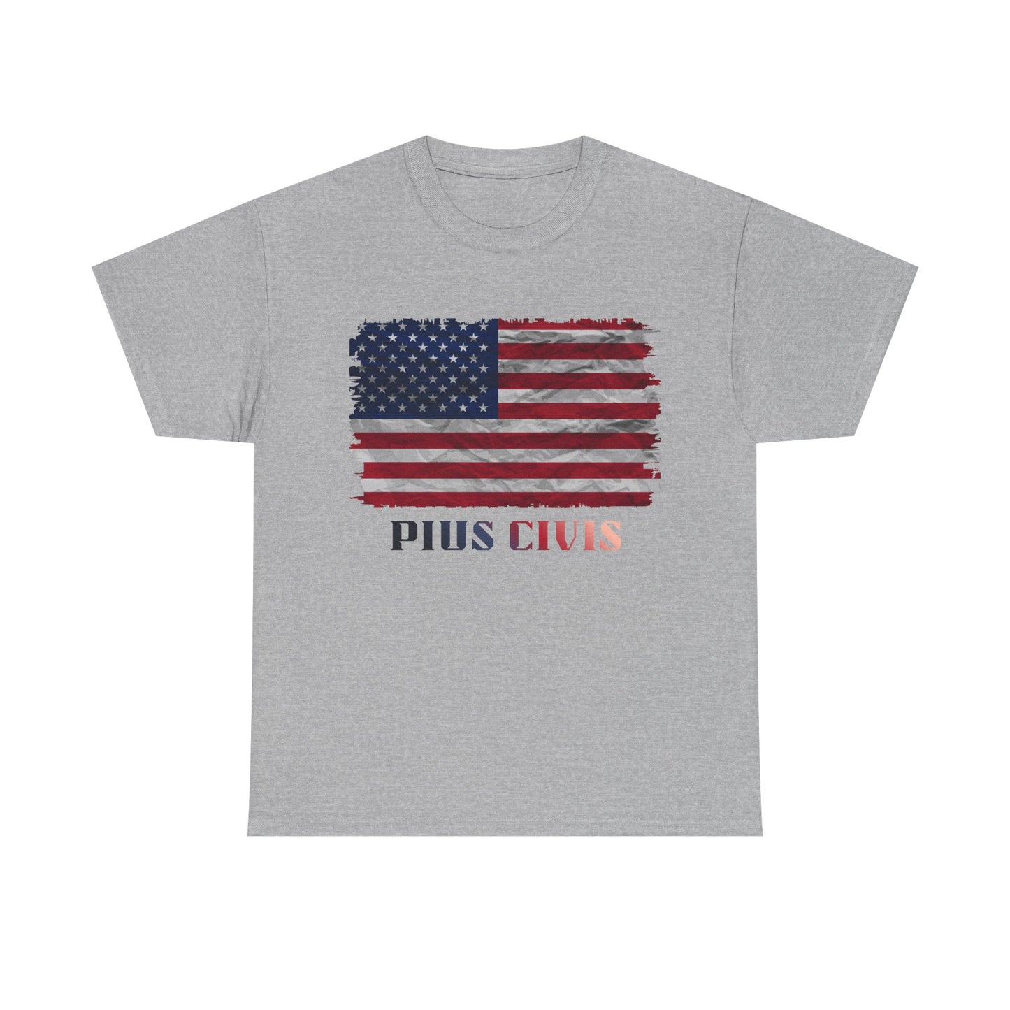 Pius Civis USA Flag - Unisex Heavy Cotton Tee