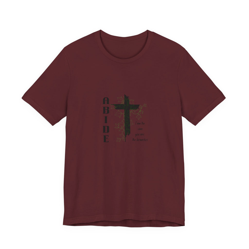 Abide Cross Tee — Christian Faith Graphic T-Shirt