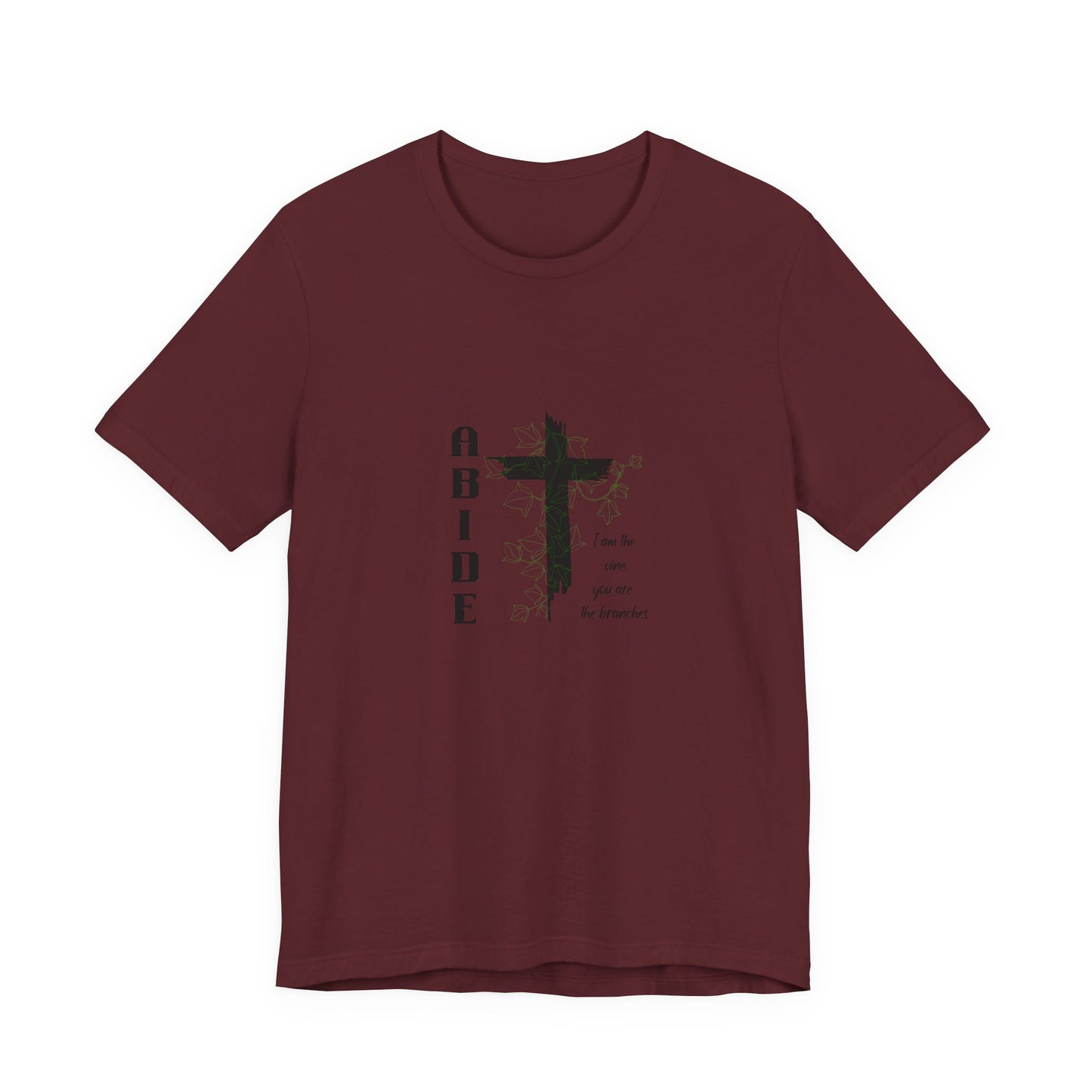 Abide Cross Tee — Christian Faith Graphic T-Shirt