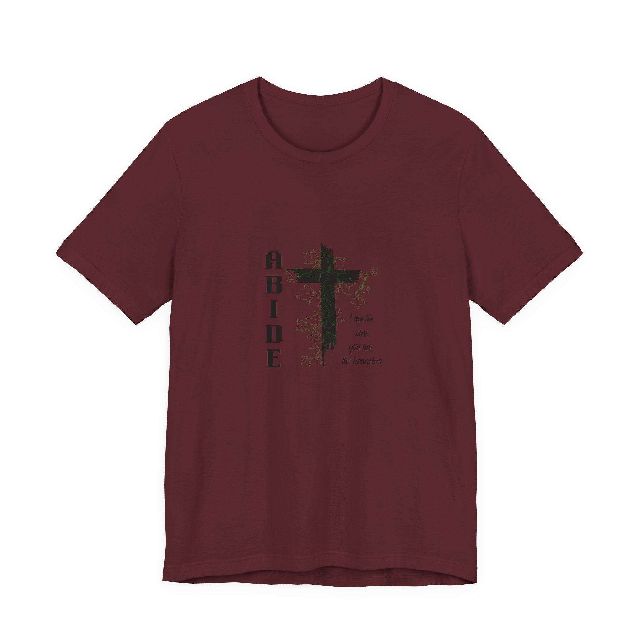 Abide Cross Tee — Christian Faith Graphic T-Shirt