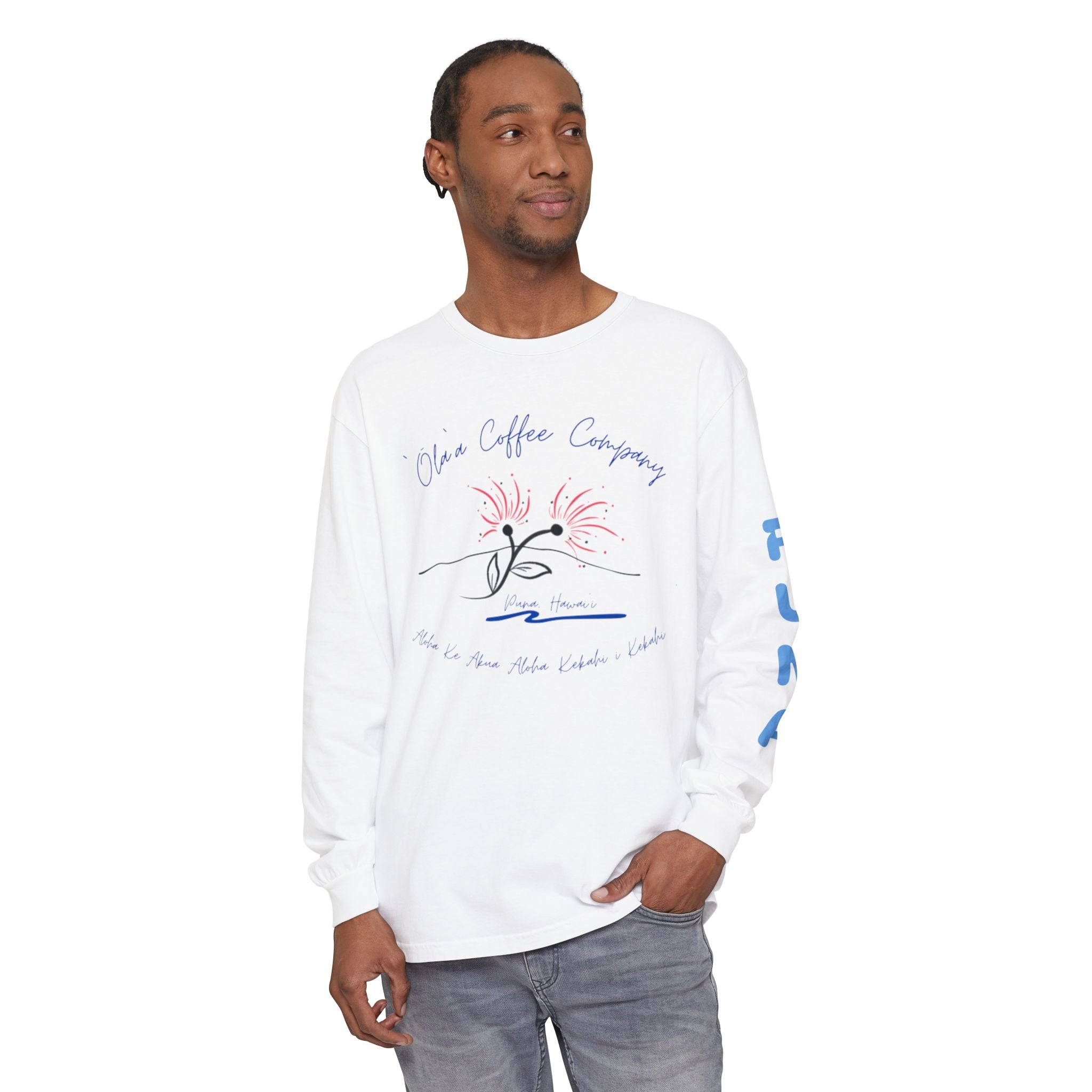 ‘Ola’a Long Sleeve Puna - Unisex Garment-dyed Long Sleeve T-Shirt