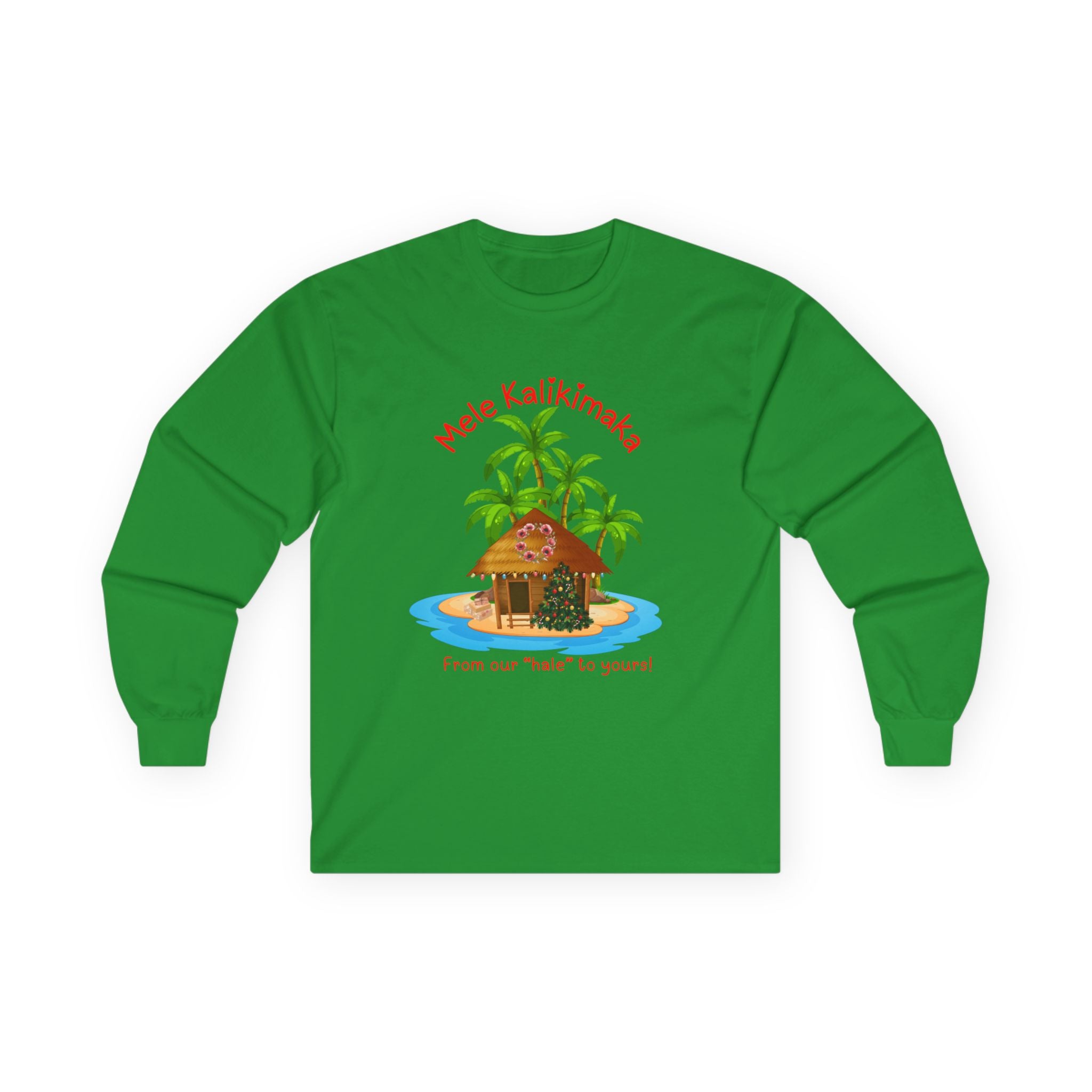 Mele Kalikimaka Tropical Holiday Long Sleeve Tee