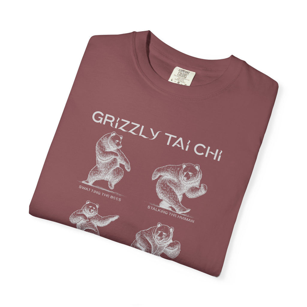 Grizzly Tai Chi Bear T-Shirt — "Nature's Masters" Graphic Tee