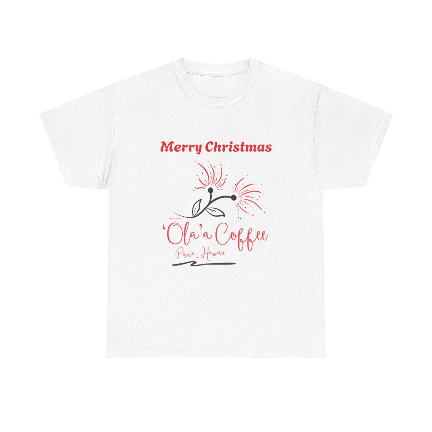 Christmas Coffee Tee - "Ola n' Coffee" Merry Christmas Holiday T-Shirt