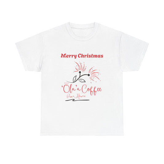 Christmas Coffee Tee - "Ola n' Coffee" Merry Christmas Holiday T-Shirt