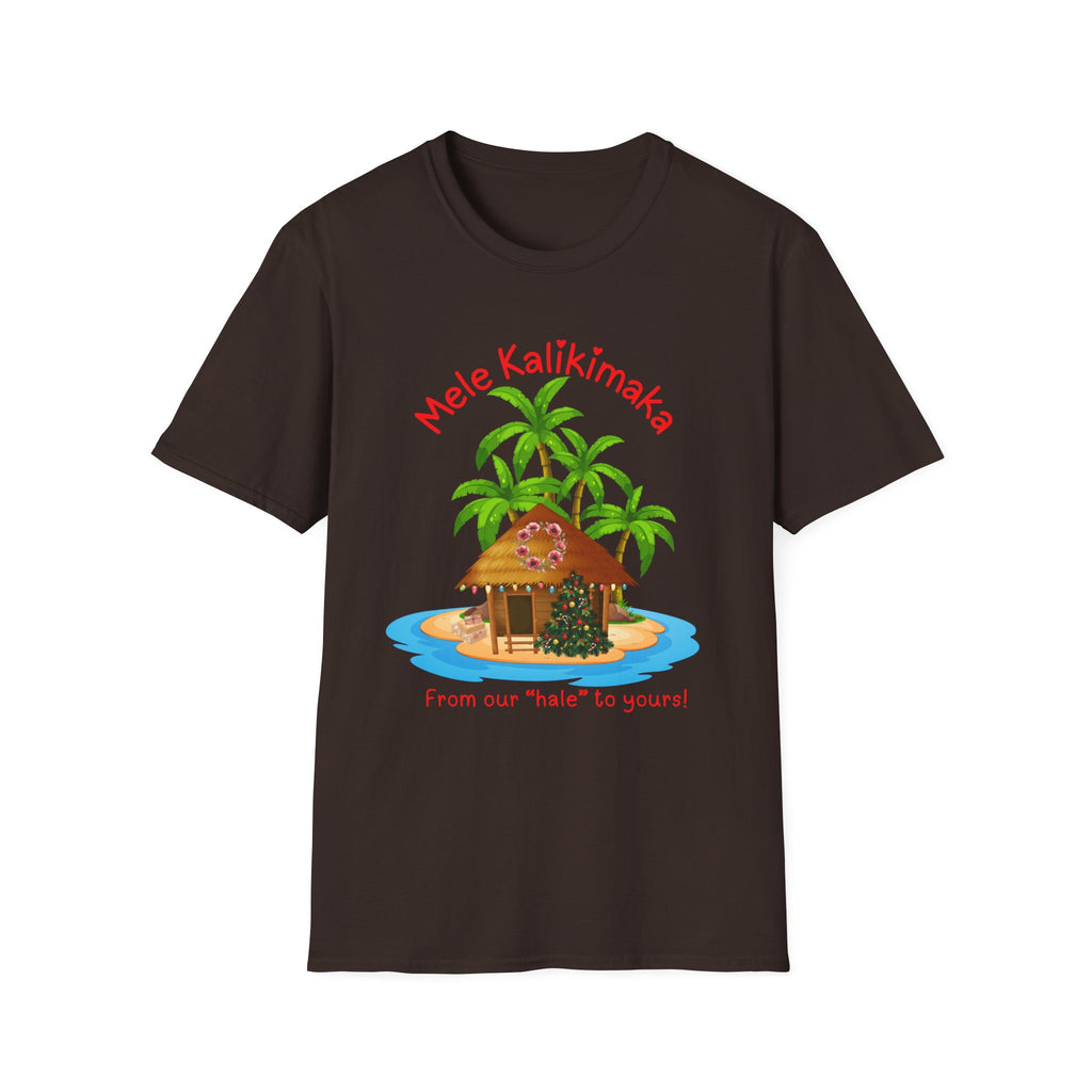 Mele Kalikimaka Island Christmas T-Shirt — Tropical Holiday Cabin Tee