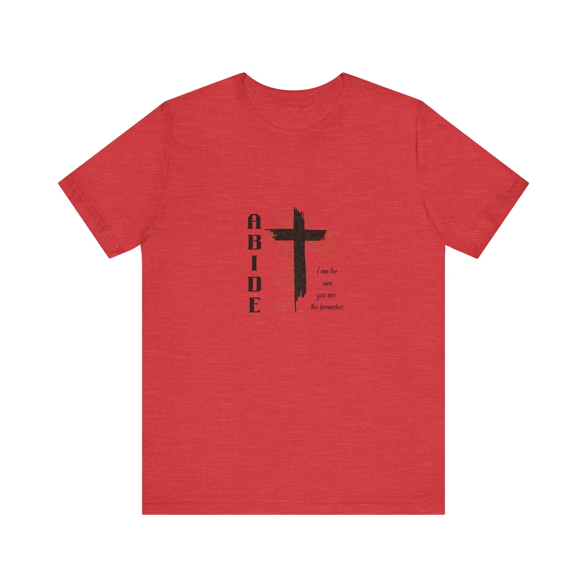 Abide Cross Tee — Christian Faith Graphic T-Shirt