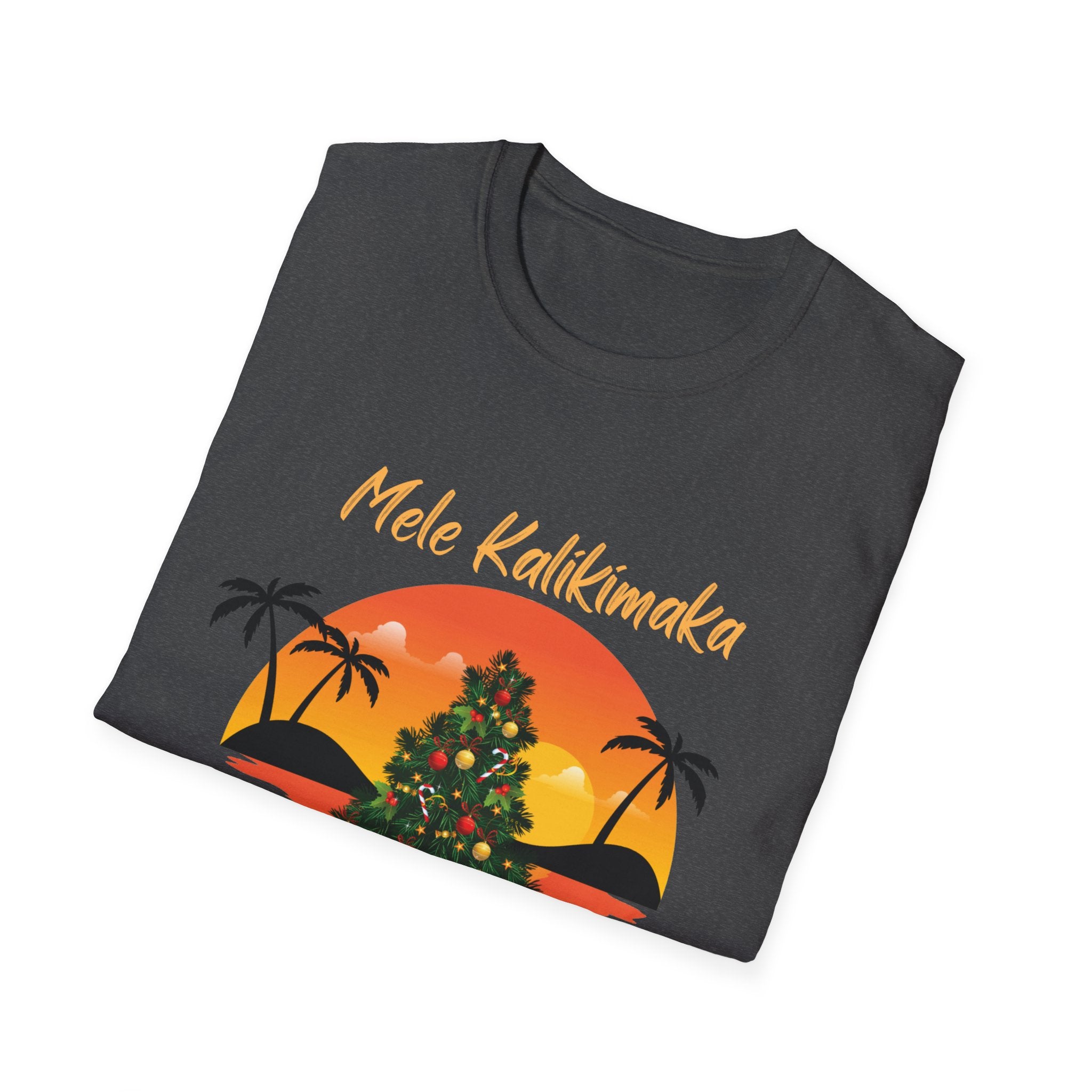 Mele Kalikimaka Christmas T-Shirt — Tropical Sunset Holiday Tee
