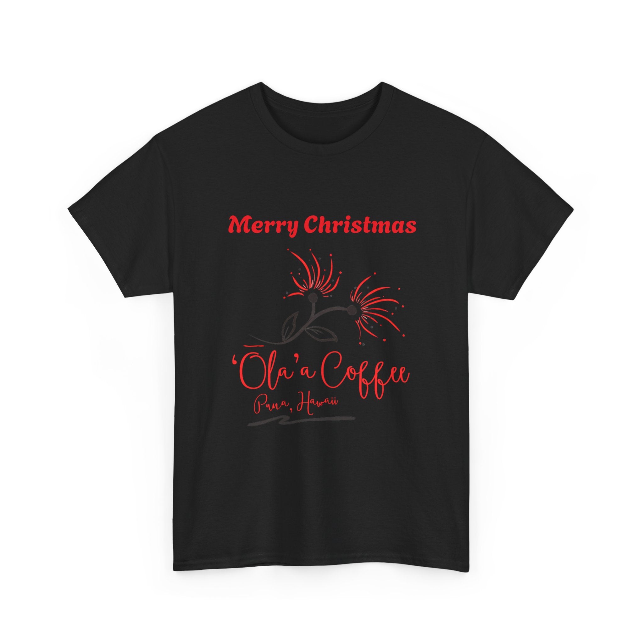Christmas Coffee Tee - "Ola n' Coffee" Merry Christmas Holiday T-Shirt