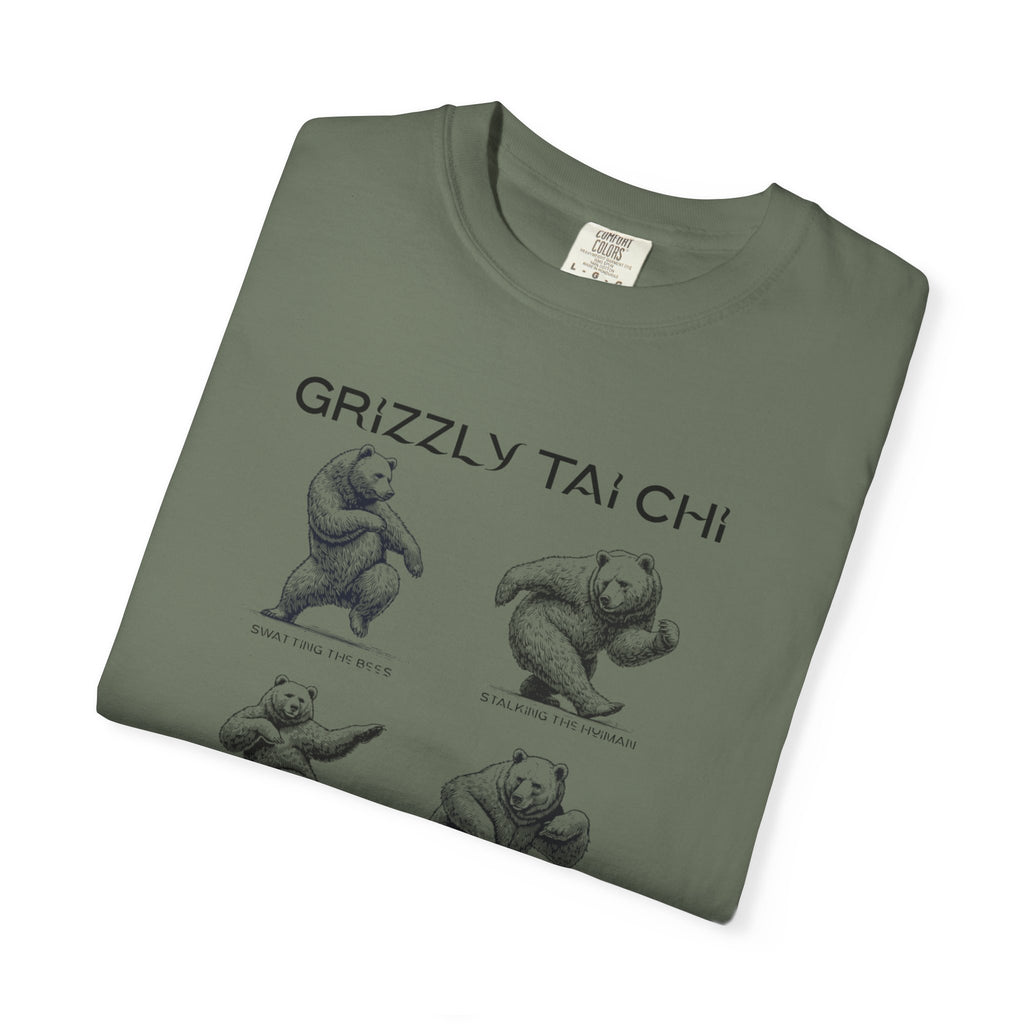 Grizzly Tai Chi Bear T-Shirt — "Nature's Masters" Graphic Tee
