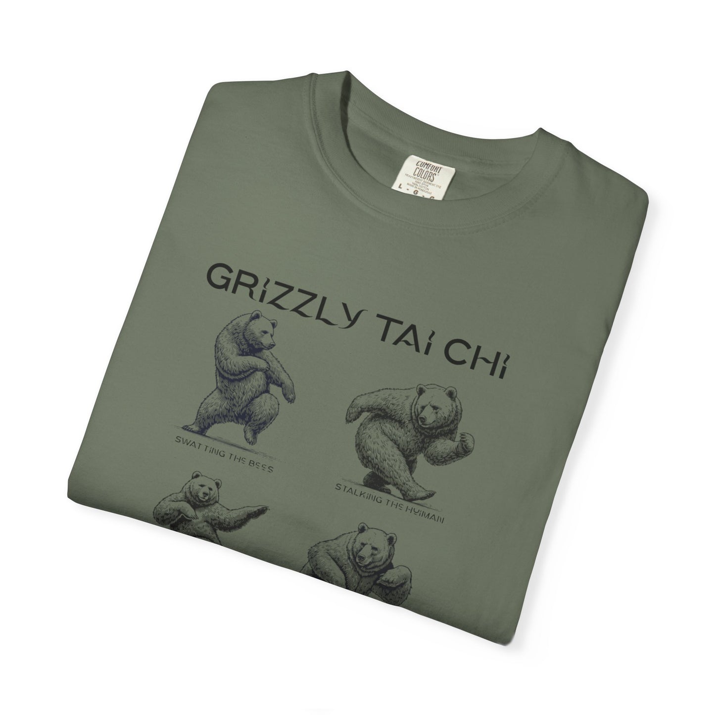 Grizzly Tai Chi Bear T-Shirt — "Nature's Masters" Graphic Tee