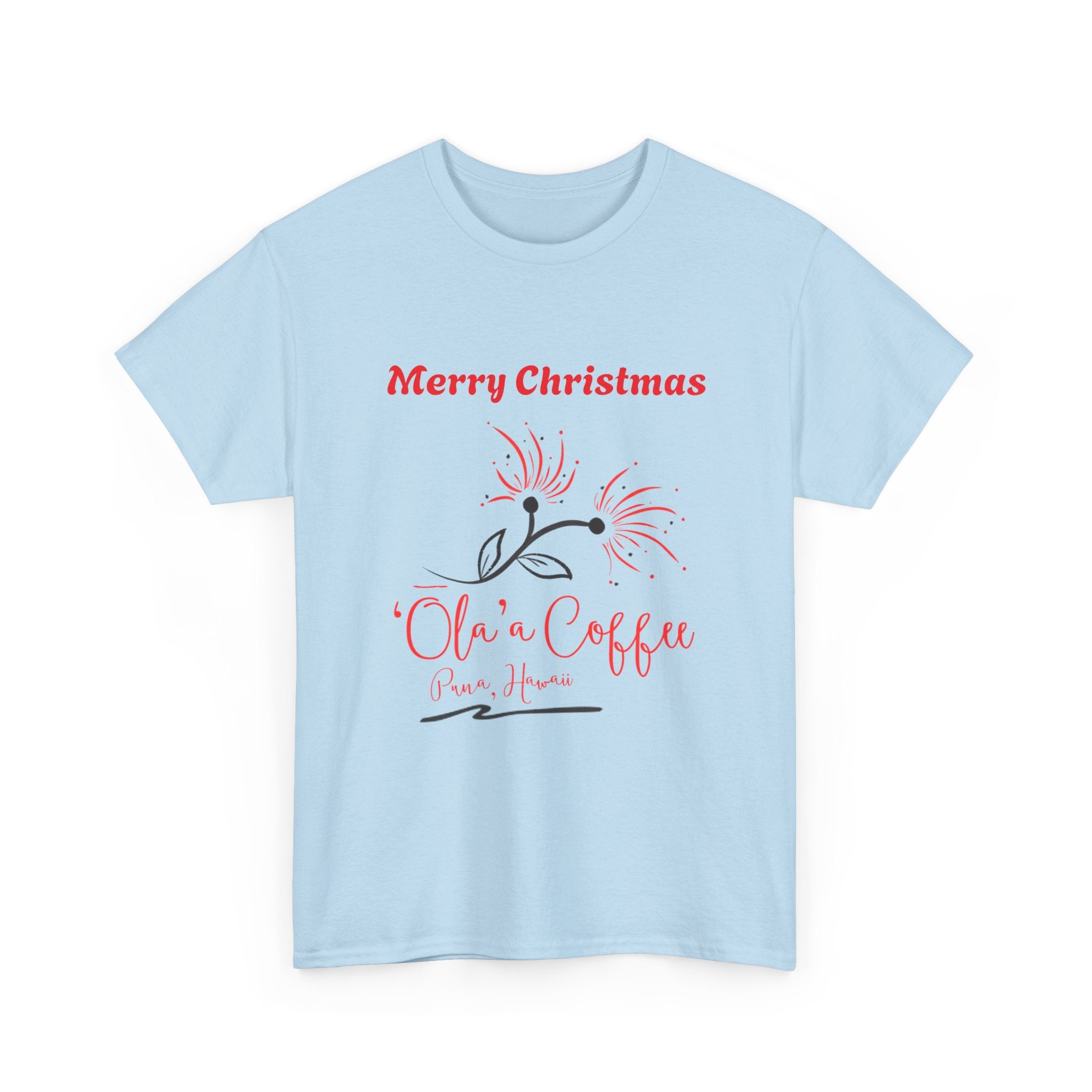 Christmas Coffee Tee - "Ola n' Coffee" Merry Christmas Holiday T-Shirt