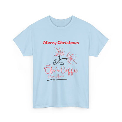Christmas Coffee Tee - "Ola n' Coffee" Merry Christmas Holiday T-Shirt
