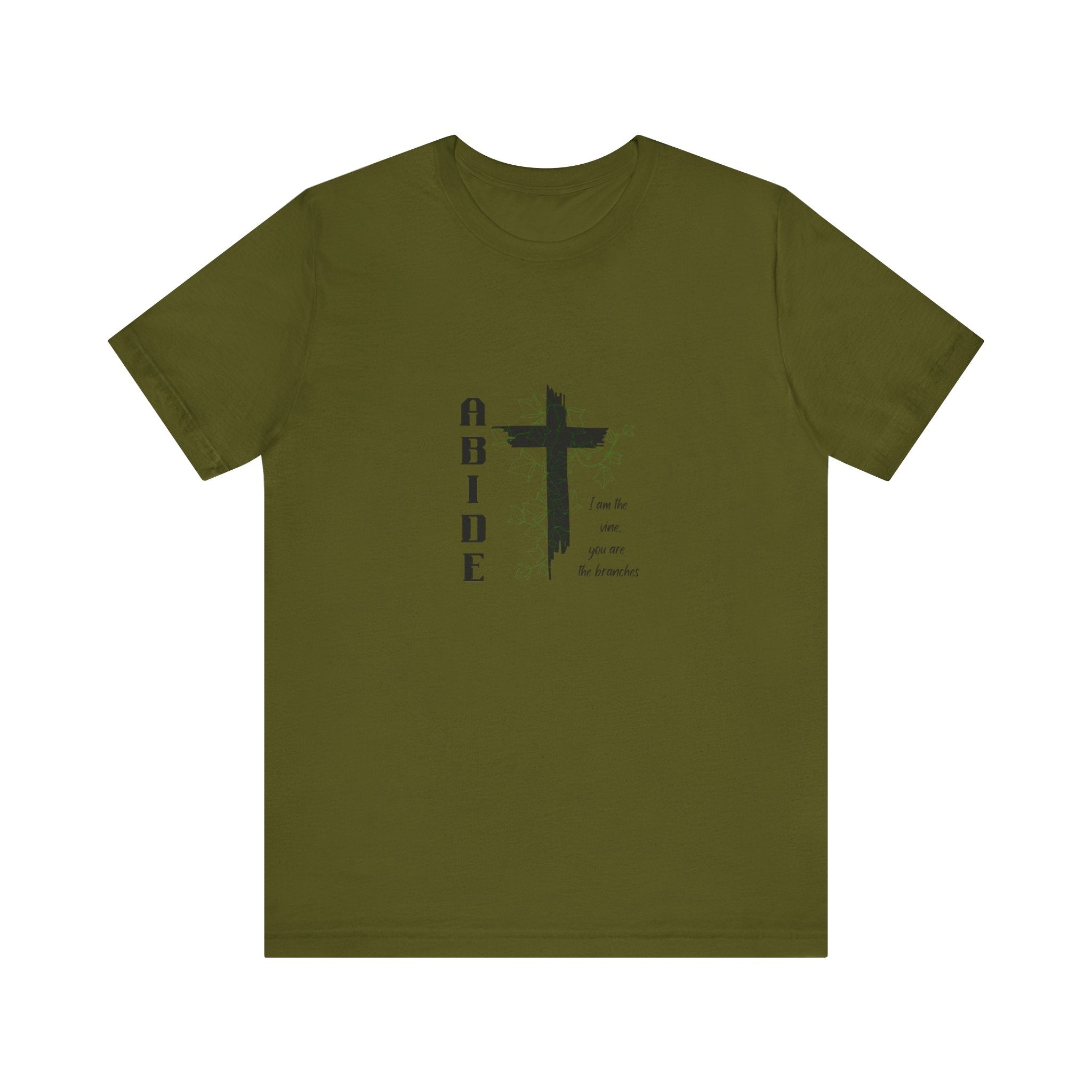 Abide Cross Tee — Christian Faith Graphic T-Shirt