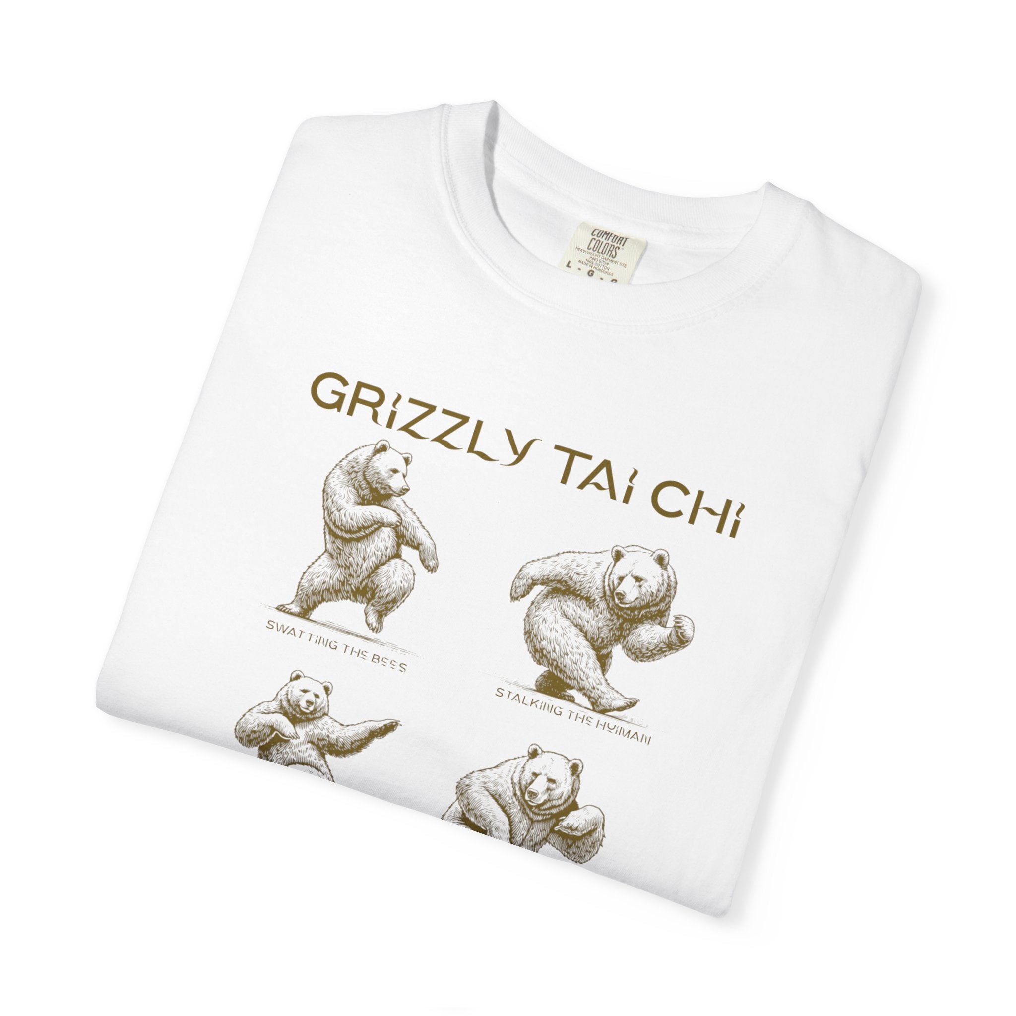Grizzly Tai Chi Bear T-Shirt — "Nature's Masters" Graphic Tee