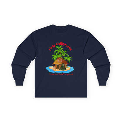Mele Kalikimaka Tropical Holiday Long Sleeve Tee