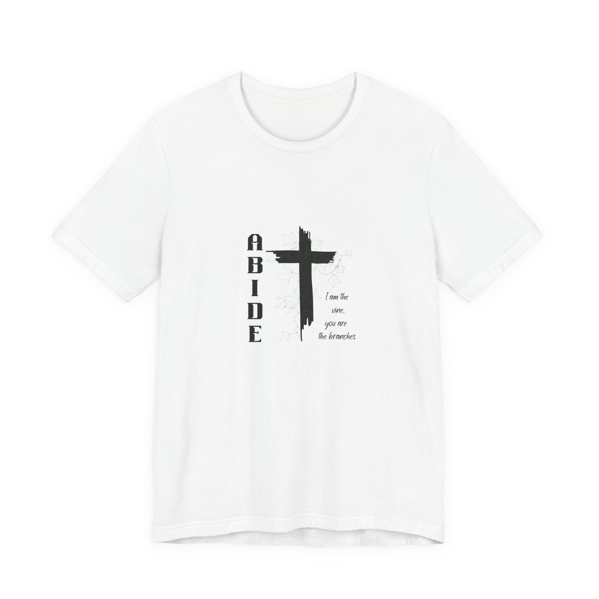 Abide Cross Tee — Christian Faith Graphic T-Shirt
