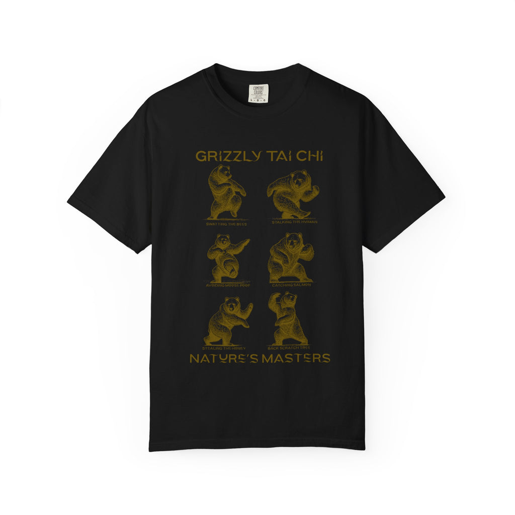 Grizzly Tai Chi Bear T-Shirt — "Nature's Masters" Graphic Tee