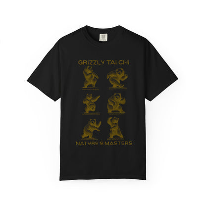 Grizzly Tai Chi Bear T-Shirt — "Nature's Masters" Graphic Tee