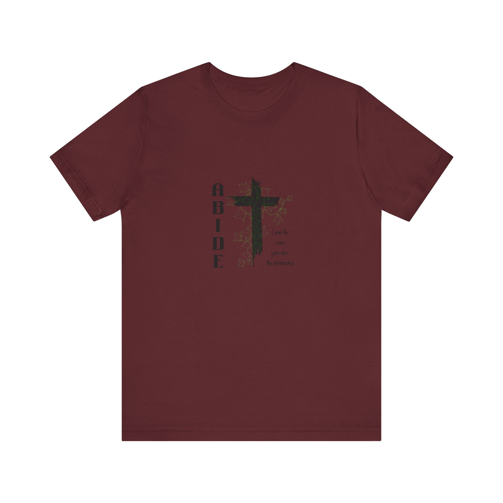 Abide Cross Tee — Christian Faith Graphic T-Shirt