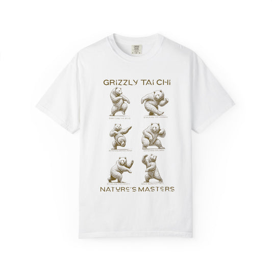 Grizzly Tai Chi Bear T-Shirt — "Nature's Masters" Graphic Tee
