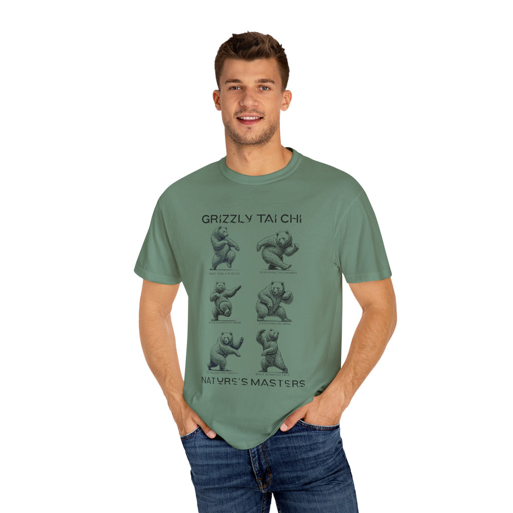 Grizzly Tai Chi Bear T-Shirt — "Nature's Masters" Graphic Tee