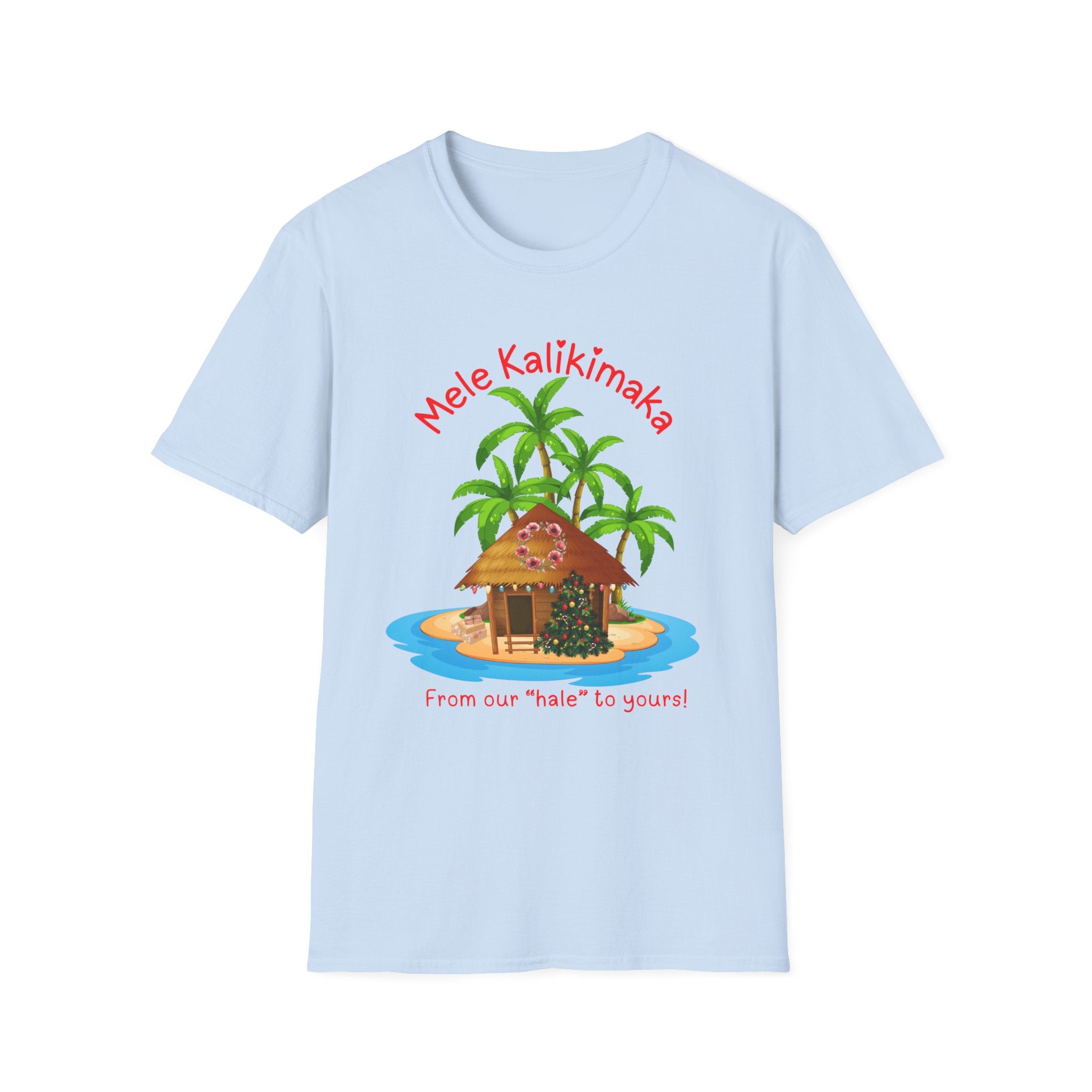 Mele Kalikimaka Island Christmas T-Shirt — Tropical Holiday Cabin Tee