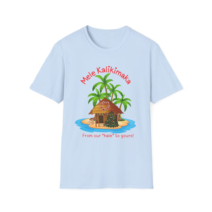 Mele Kalikimaka Island Christmas T-Shirt — Tropical Holiday Cabin Tee
