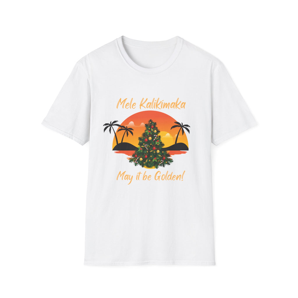 Mele Kalikimaka Christmas T-Shirt — Tropical Sunset Holiday Tee