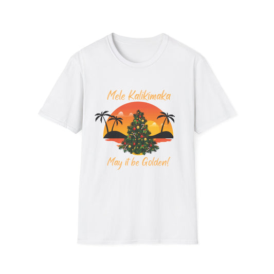 Mele Kalikimaka Christmas T-Shirt — Tropical Sunset Holiday Tee