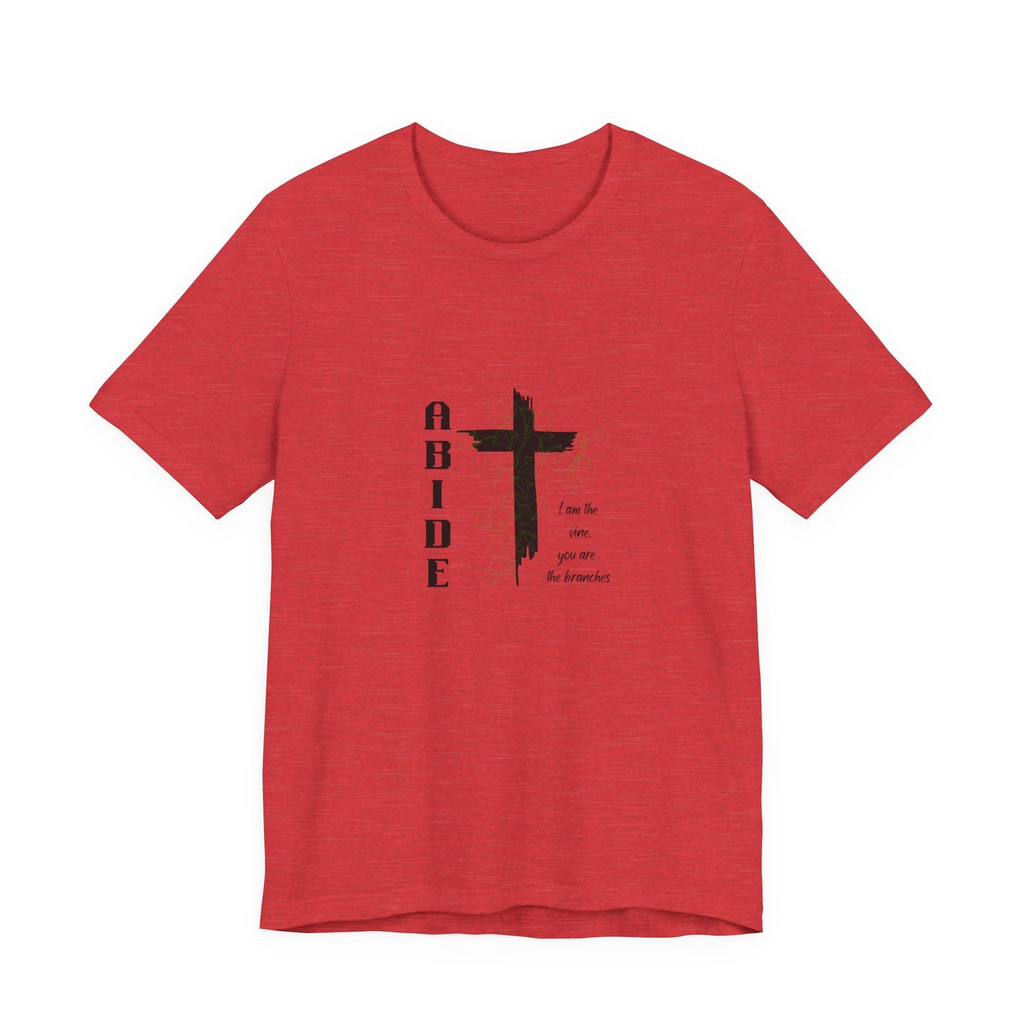 Abide Cross Tee — Christian Faith Graphic T-Shirt