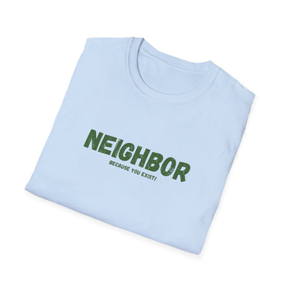 Neighbor Graphic T-Shirt — "Neighbor" Green Vintage Text Tee