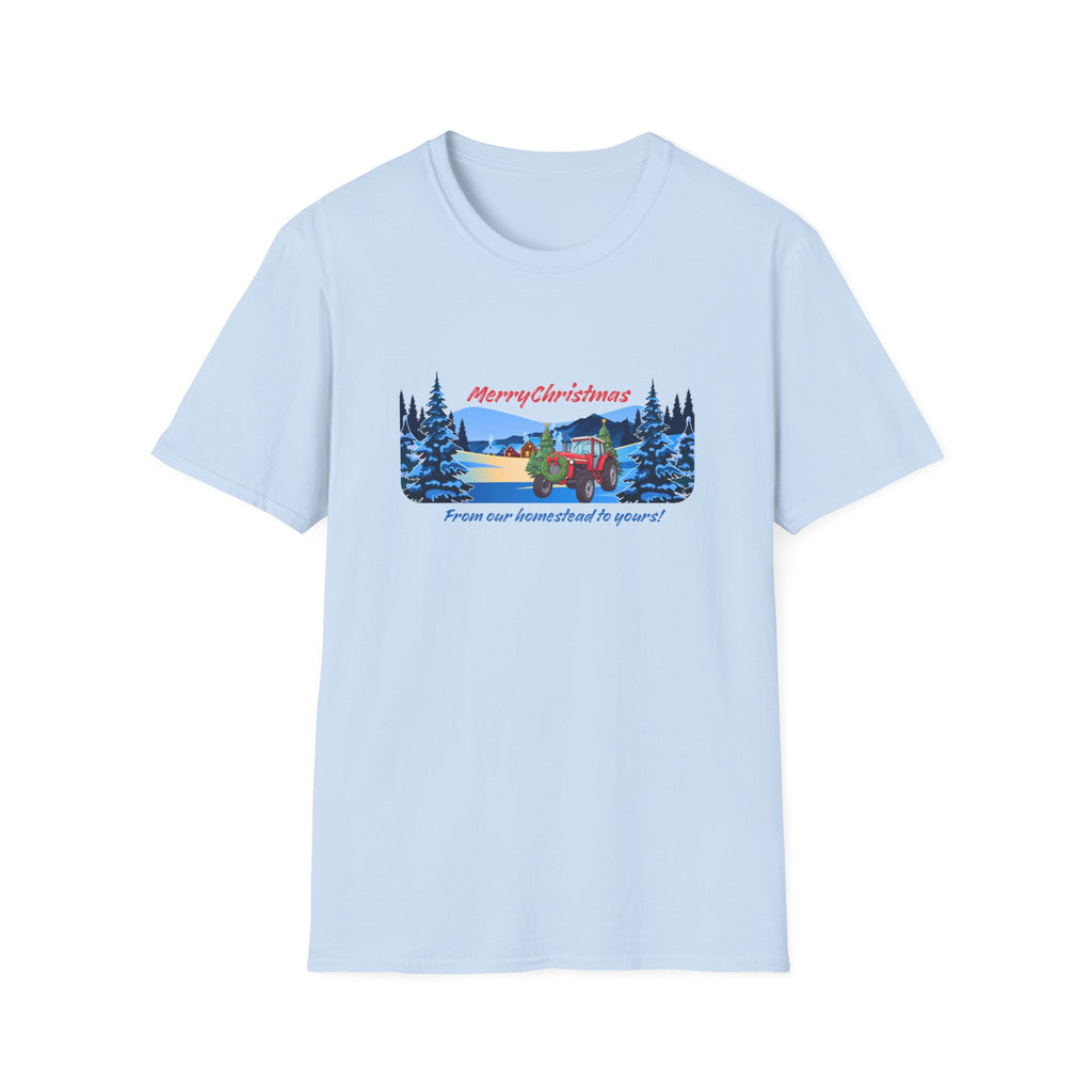 Christmas Camper T-Shirt - "Merry Christmas From Our Houseboat To Yours" Holiday Tee