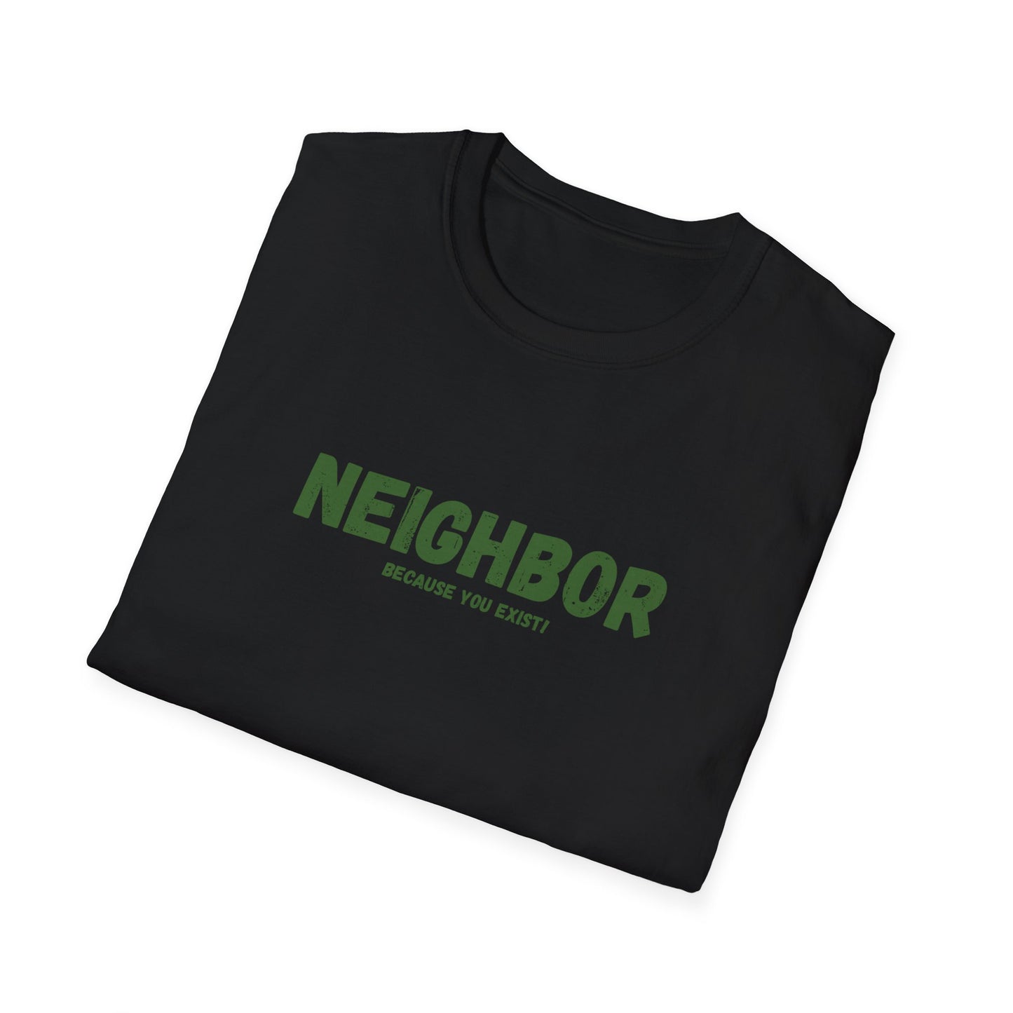 Neighbor Graphic T-Shirt — "Neighbor" Green Vintage Text Tee