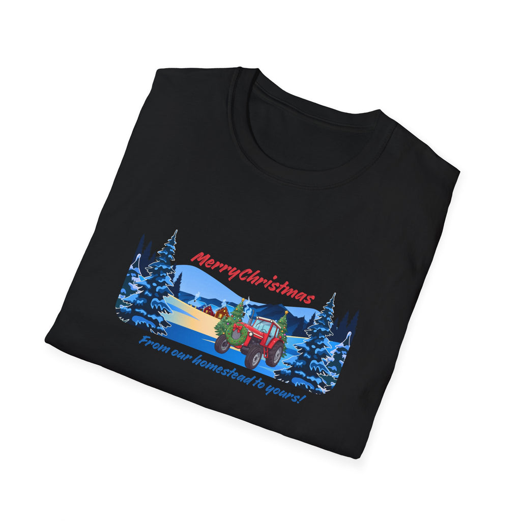 Christmas Camper T-Shirt - "Merry Christmas From Our Houseboat To Yours" Holiday Tee