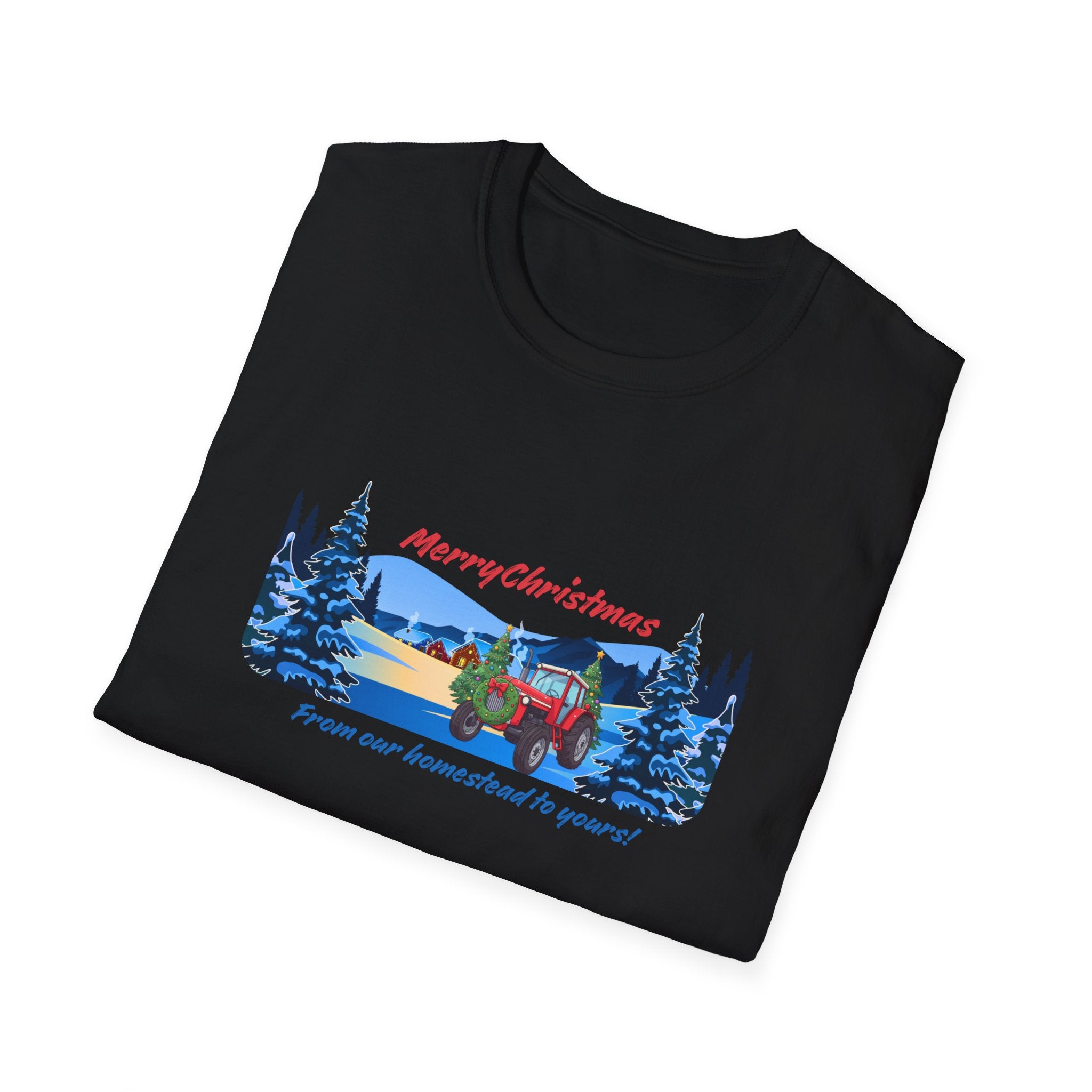 Christmas Camper T-Shirt - "Merry Christmas From Our Houseboat To Yours" Holiday Tee