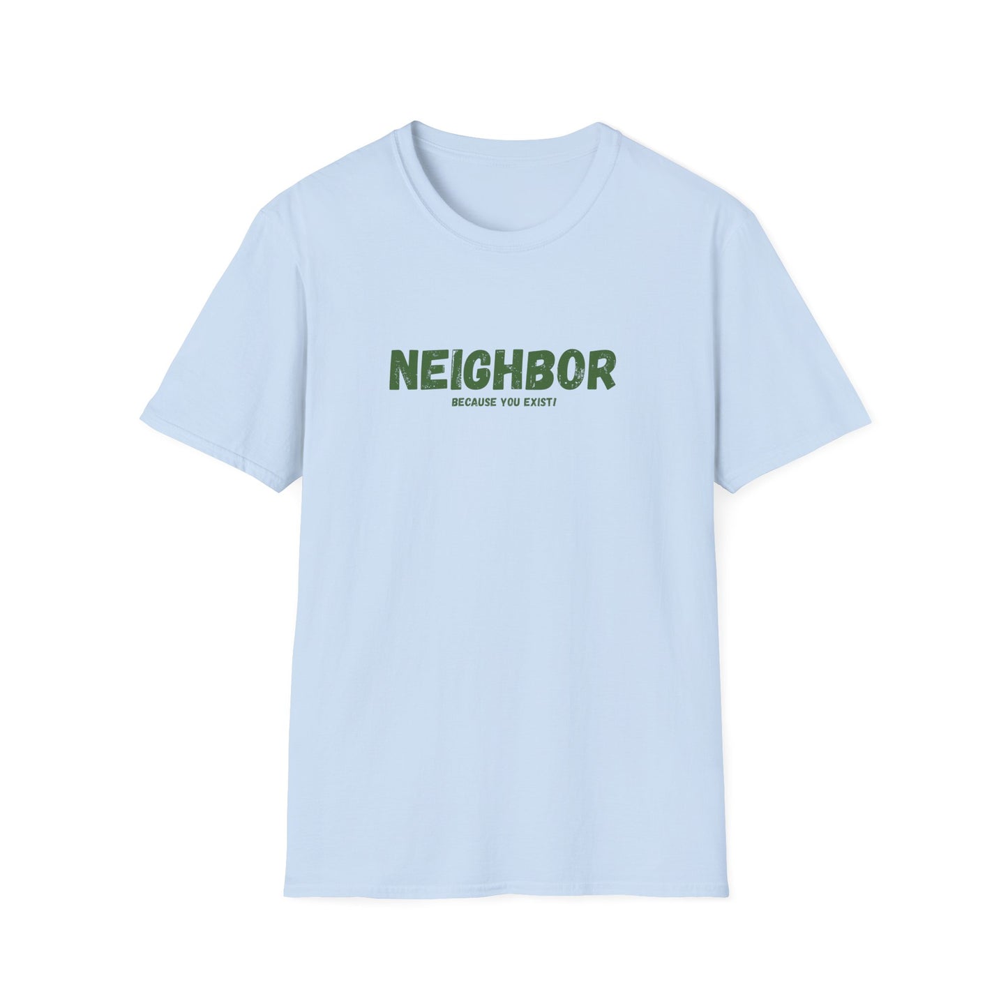 Neighbor Graphic T-Shirt — "Neighbor" Green Vintage Text Tee